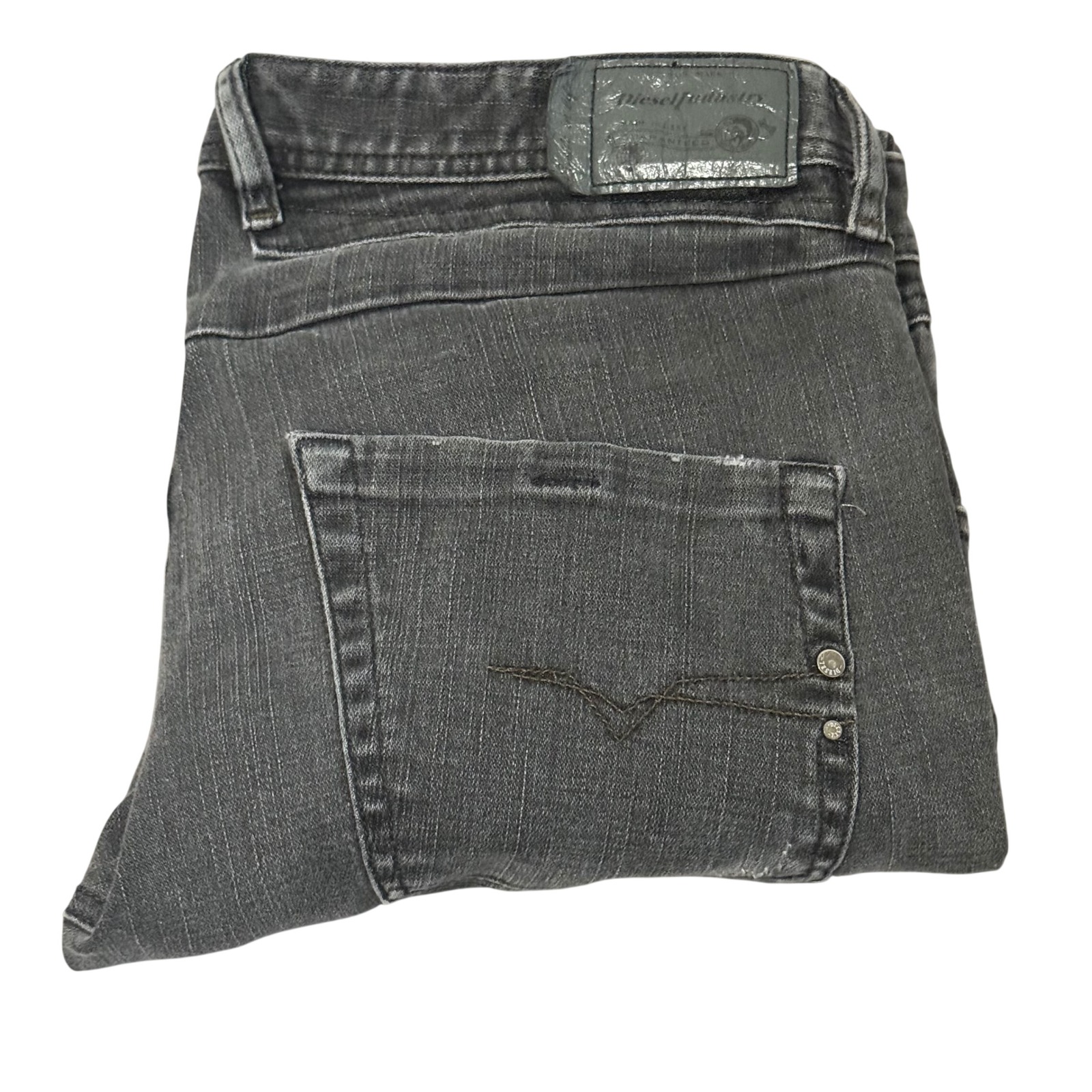 Diesel Belther-R Tapered Jeans Mens 32x32 Gray Washed Stretch Denim Rs007 Usa